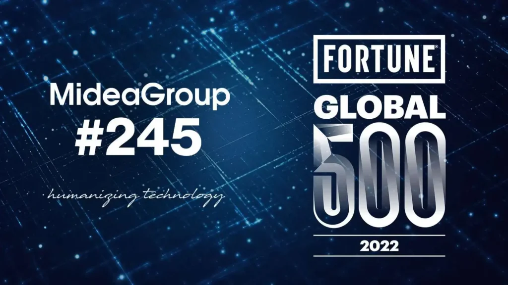 MIDEA GROUP KEEPS CLIMBING UP TO NOW #245 ON 2022 FORTUNE GLOBAL 500